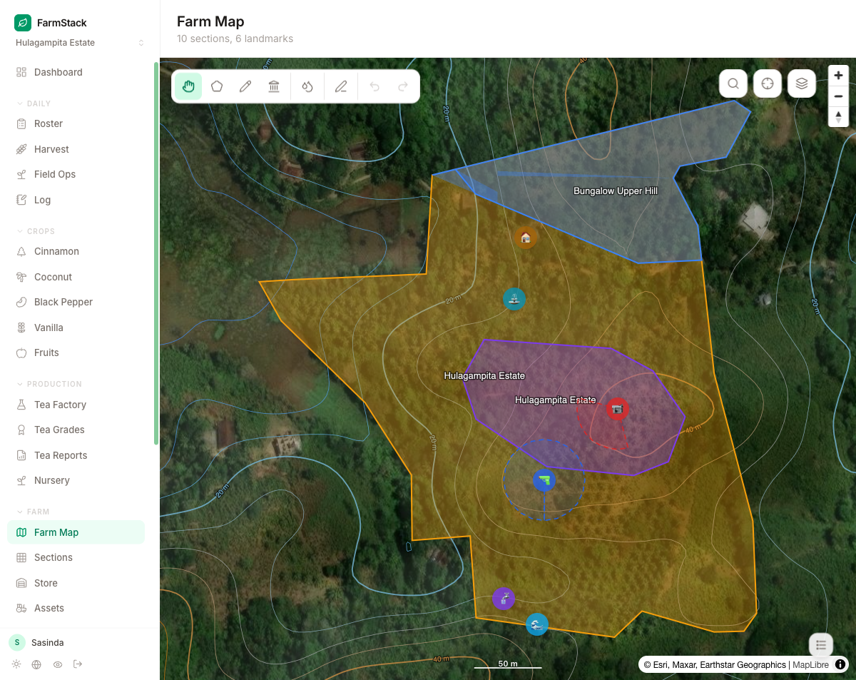 FarmStack farm map